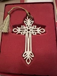 Lenox 2021 Porcelain Snow Fantasies Cross Christmas Collectable Ornament W/ Box. Fixed Price $24.95.