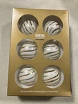Nos 2003 Martha Stewart Christmas Ornament Glass Balls Golden Hand Decorated. Fixed Price $9.58.