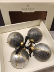 Hearth With Magnolia Galvanized Ornament Set Of 4 Boxed Gray Silver Nib. Fixed Price $19.99.