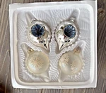 Christmas Ornaments 2 Bradford, Other Brand Glass Silver White Glitter. Fixed Price $14.00.