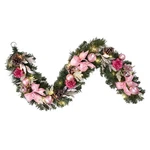 6 Feet Christmas Pink Garland For Front Door With 30 Led Lights,festive Light.... Fixed Price $47.45.