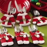 6PCS Christmas Cutlery Holders, Santa Suit Table Decor For Silverware & New Year. Fixed Price $25.36.