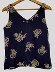 Melrose & Market Floral V-neck Tank Top Size 8 Cream Embroidered Flowers Col. Bl. Fixed Price $12.99.