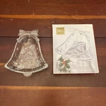 Mikasa Season's Holly Bell Candy Dish # WY521 Clear Glass Christmas Decor. Fixed Price $8.10.