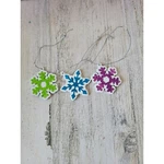 Multicolor Mini Wooden Snowflake Ornament Xmas Decor Set. Fixed Price $9.75.