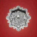Mikasa Christmas Story 13 1/2 Round Serving Canape Platter Frosted Ruffled Edge. Fixed Price $120.00.