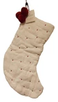 Small Red Stars White Christmas Stocking Collection 20" Hearth & Hand Magolia. Fixed Price $25.99.