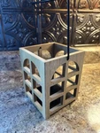 Wooden Lantern 6 Stand Hanging Metal Handle Led Candle Solar Light Home Decor. Fixed Price $14.99.