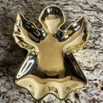 Vintage Studio Nova Angel Christmas Shine Gold Candy Dish Holiday With Box. Fixed Price $15.00.