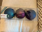 Holiday Time 4 Christmas Shatterproof Ornament Purple/ Green Color Ball. Fixed Price $18.99.