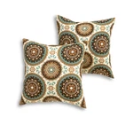 South Pine Porch Outdoor 17-INCH Square Accent Pillow Set Of 2 Spray Medallion. Fixed Price $55.85.