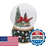 Kurt S. Adler 100MM Musical Wind-up Christmas Tree Cardinals Water. Fixed Price $68.25.