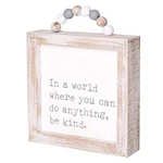 Collins Painting Framed Wooden Box Sign With Beaded Handle - Inspirational. Fixed Price $24.64.