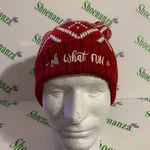 Ugly Christmas Top Drawer Beanie Oh What Fun Cuffed Knit Cap Red White Osfm. Fixed Price $9.99.