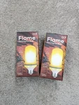 2X Flame Light Fire Bulbs Dancing Flickering Cabin Halloween Christmas Decor Nib. Fixed Price $7.99.