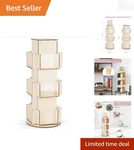 Space-saving 3-TIER Wooden Rotating Display Stand For Craft Fairs & Home Storage. Fixed Price $71.99.