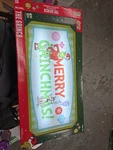 Grinch 12"X24" Merry Christmas The & Max Sign Decoration Lighted. Fixed Price $60.00.