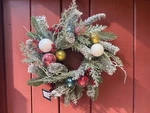 Sullivans 18" Mixed Pine Candle Ring Wreath Ornaments Christmas Plastic. Fixed Price $20.00.