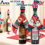 Christmas Wine Bottle Cover Mini Santa Hat Scarf Home Xmas Party Decorations. Fixed Price $5.99.