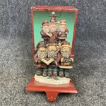 Vtg Christmas Fantasy Ltd Caroling Santas Stocking Holder Hanger 61459 Mint. Fixed Price $26.95.