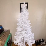 Holiday Time 6.5 Ft Pre-lit Madison Pine Artificial Christmas Tree White T-15. Fixed Price $57.60.