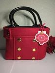 Santa Nutcracker Red Fabric Gift Bag Holiday Home Decoration Yankee Candle. Fixed Price $16.99.