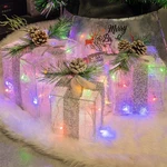 Hourleey Set Of 3 Christmas Lighted Gift Boxes, Pre-lit 60 Led Multicolor. Fixed Price $42.99.