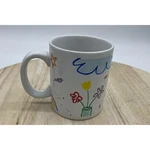 Russ Berrie Love My Grandma Coffee Mug Ceramic Cup Multicolor Flowers Kid Art. Fixed Price $12.99.