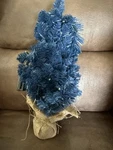 24"/2FT Tabletop Christmas Tree Pre Lit With Led Warm Lights Tetebow Navy Blue. Fixed Price $39.00.