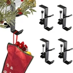 Xtsjgz 4 Pack Christmas Stocking & Garland Hangers Adjustable Black. Fixed Price $12.67.