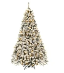 Costway 7.5FT Prelit Premium Snow Flocked Hinged Artificial Christmas Tree With. Fixed Price $430.00.