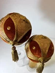 Vintage Brown Retro Velvet Christmas Tree Ornaments With Tassels And Faux Stones. Fixed Price $35.28.