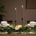 Northlight Set 2 Silver Glittered Flameless Taper Christmas Candles 11". Fixed Price $25.19.