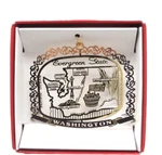 Nations Treasures Washington Evergreen State Brass Ornament Travel Souvenir. Fixed Price $14.25.