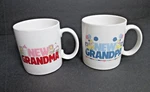 Vintage Grandma Grandpa Coffee Cups Announcement Gifts By Russ Berrie. Fixed Price $12.50.