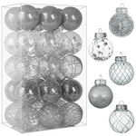 Clear Christmas Ball Ornaments, 30CT Shatterproof Xmas Decorations For C.... Fixed Price $30.19.