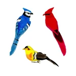 Lwingflyer Artificial Birds 3PCS Clip-on Red Blue Yellow Christmas Decor. Fixed Price $9.82.