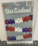 Vtg Nos 1984 Beistle Star Garland Art Tissue Decoration Red White Blue 12 Feet. Fixed Price $14.80.