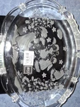 Mikasa Holiday Lights Sweet Dish 9" Crystal Glass Angels Serving Plate Christmas. Fixed Price $10.00.
