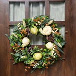 Northlight 24" Autumn Harvest Gourds And Foliage Thanksgiving Wreath - Unlit. Fixed Price $56.69.