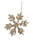 Raz Christmas Ornament Snowflake Gold Tone 7" X Big / Lightweight. Fixed Price $12.95.
