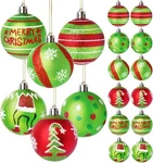 Wninbu 12 Pcs 2.4 Inch Christmas Ball Ornaments For Tree Red And Green. Fixed Price $17.00.