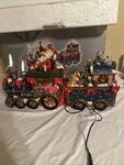 Fiber Optic Santa Claus Christmas Train Engine & Car Box 2005 23" Wide. Fixed Price $129.00.