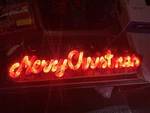 72 Light Merry Christmas Greetings Display Only Solid Mode Some Bulbs Blown. Fixed Price $50.00.