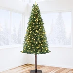 Garvee 7.5' Christmas Tree Artificial Prelit Slim Pencil Warm White Lights. Fixed Price $99.00.