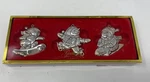 3 Vintage Gorham Silverplate Winter Snowman Christmas Tree Ornaments New Openbox. Fixed Price $7.99.