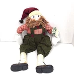 Santa Claus Shelf Sitter Dangling Weighted Legs Rustic Country Chestnut Lane. Fixed Price $14.99.