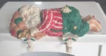 House Of Lloyd Christmas Sleeping Santa Dual 2 Stocking Holder Shelf Mantle. Fixed Price $10.00.