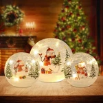 Yeahome Christmas Decorations Indoor,set Of 3 Snowman Crackle Glass Ball With.... Fixed Price $90.00.
