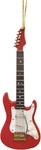 Electric Guitar Red Christmas Ornament Realistic Miniature Musical Decoration. Fixed Price $15.99.